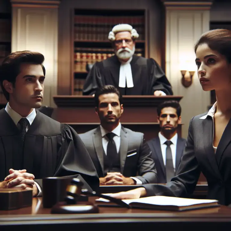 Visual representation of "try" - To examine or judge in a court of law