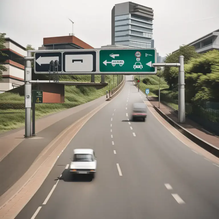 Visual representation of "turn off" - To leave one road in order to travel on another.