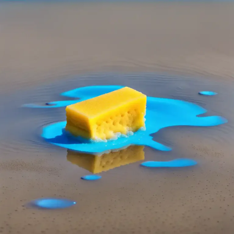 Visual representation of "soak up" - To absorb or soak in a liquid.