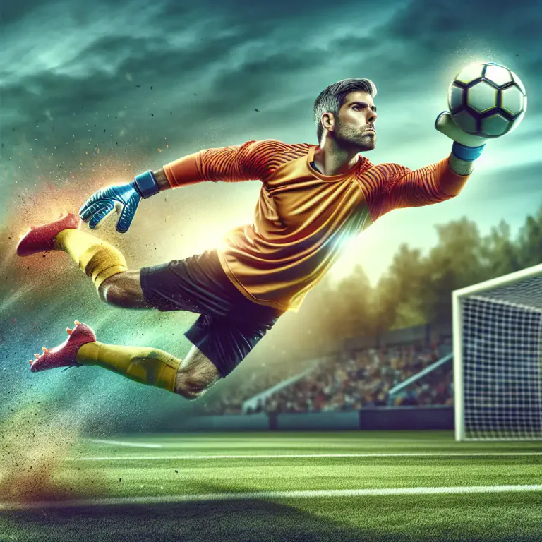 Visual representation of "stopper" - A person who stops goals in games like soccer or hockey.