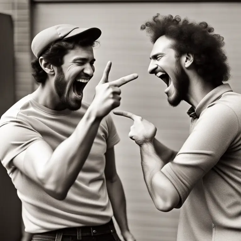 Visual representation of "take that!" - Used in a playful manner when returning a mock insult.