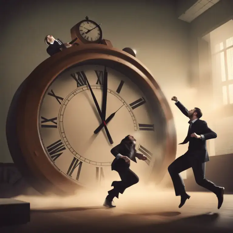 Visual representation of "sneak up" - To suddenly happen or become noticeable when you were not expecting it.