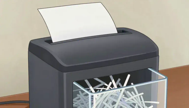 Visual representation of "shredder" - A device used to cut something into small pieces
