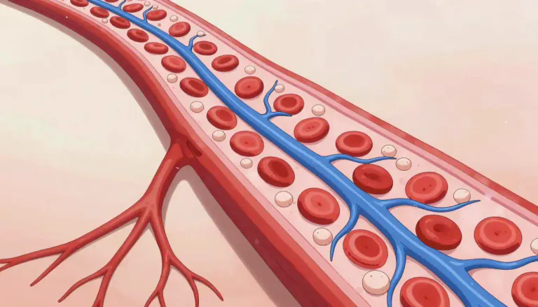 Visual representation of "capillary" - Small, thin blood vessel that connects veins with arteries