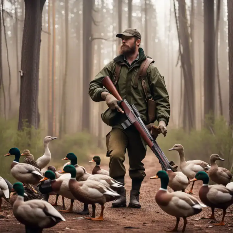 Visual representation of "brace" - A pair of something, typically of birds or mammals killed in hunting.