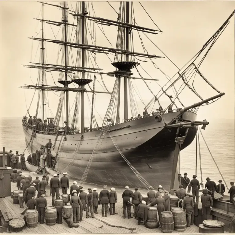 Visual representation of "whaler" - A ship that is used for hunting whales