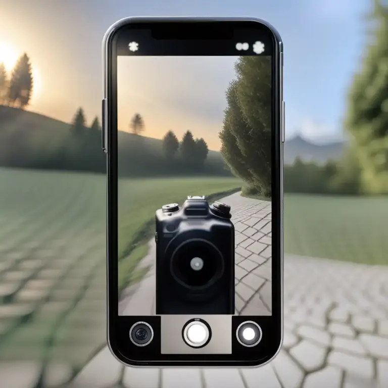 Visual representation of "blink" - To quickly open and shut the electronic shutter in a cellphone camera