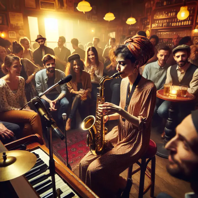 Visual representation of "scene" - A social setting, or the people involved in specific activities