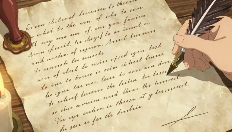Visual representation of "holograph" - A document written entirely in the handwriting of the person whose signature it bears.
