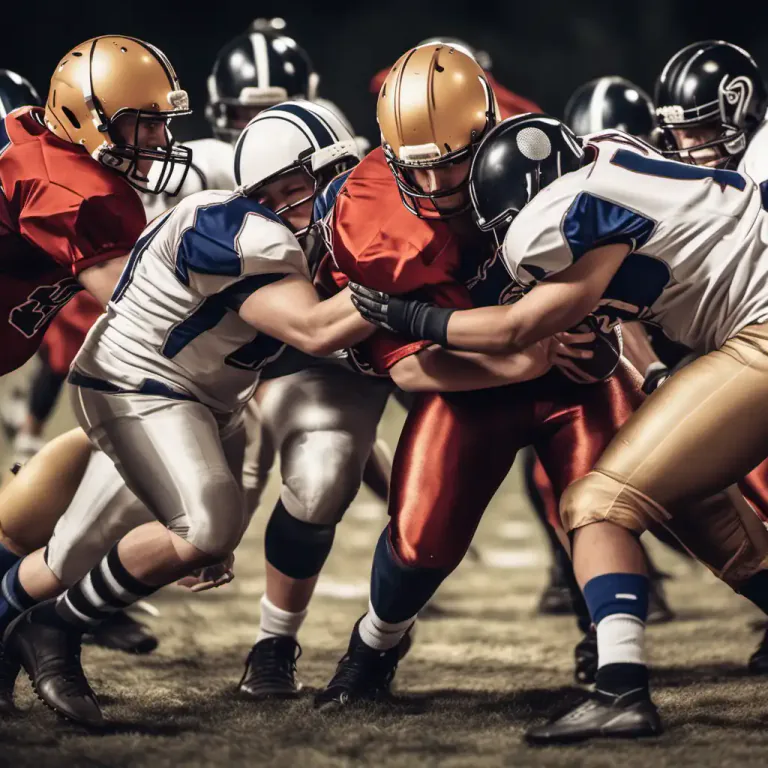 Visual representation of "blitz" - An aggressive play in American Football where the defense tries to tackle the quarterback