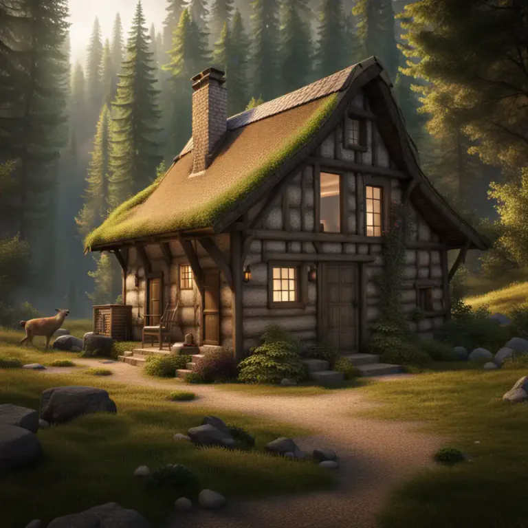Visual representation of "lodge" - A small house, especially in the countryside