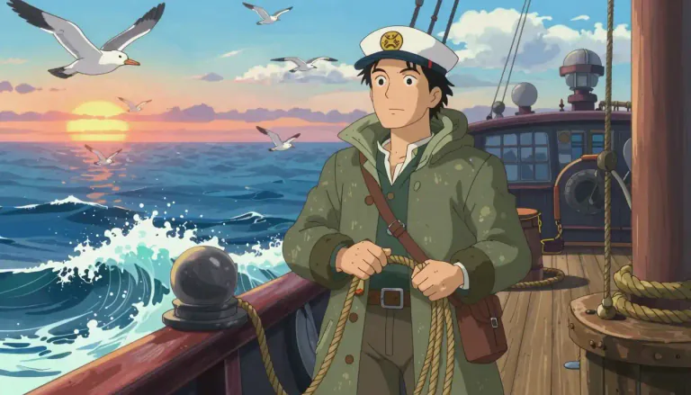 Visual representation of "seafarer" - A person who goes on trips by sea, especially as their job