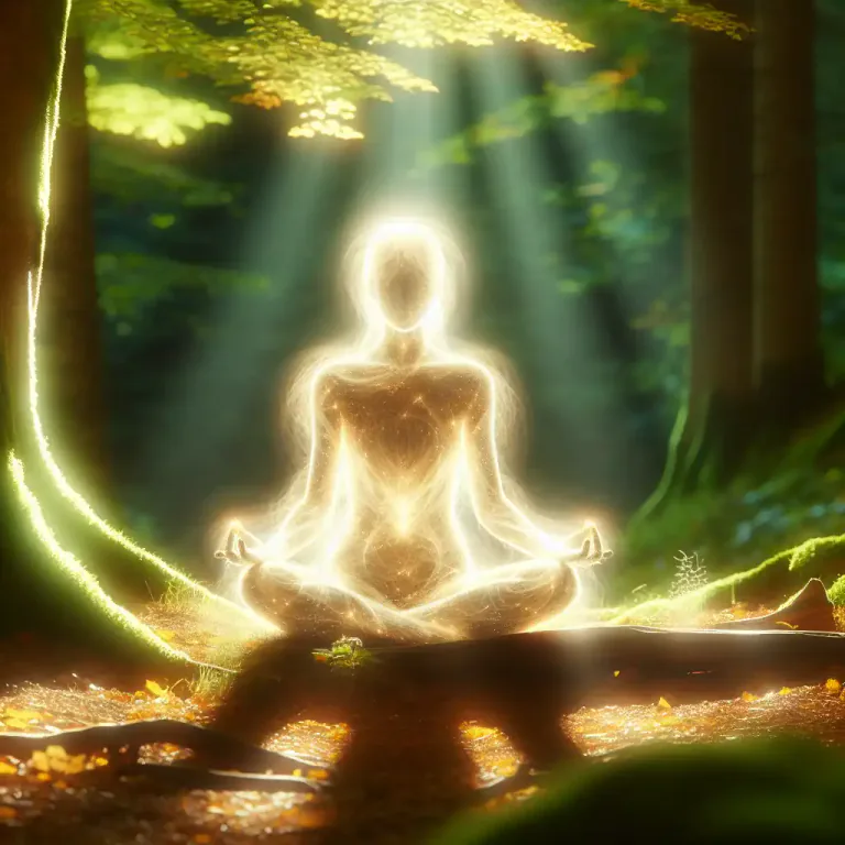 Visual representation of "spirituality" - The belief or process of seeking personal growth by means beyond the physical or material world