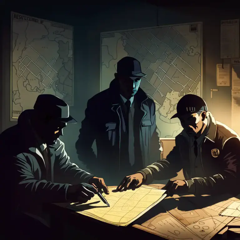 Visual representation of "syndicate" - A group of organized criminals or a criminal organization that controls an area or an industry.