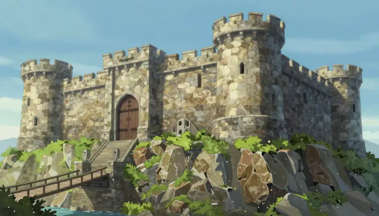 Visual representation of "fortress" - A place that is built to be very strong and protected against attacks