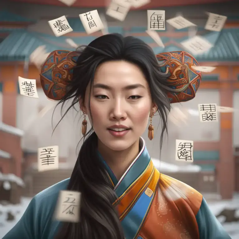 Visual representation of "mongolian" - Of or in the language of Mongolia, an Altaic language.