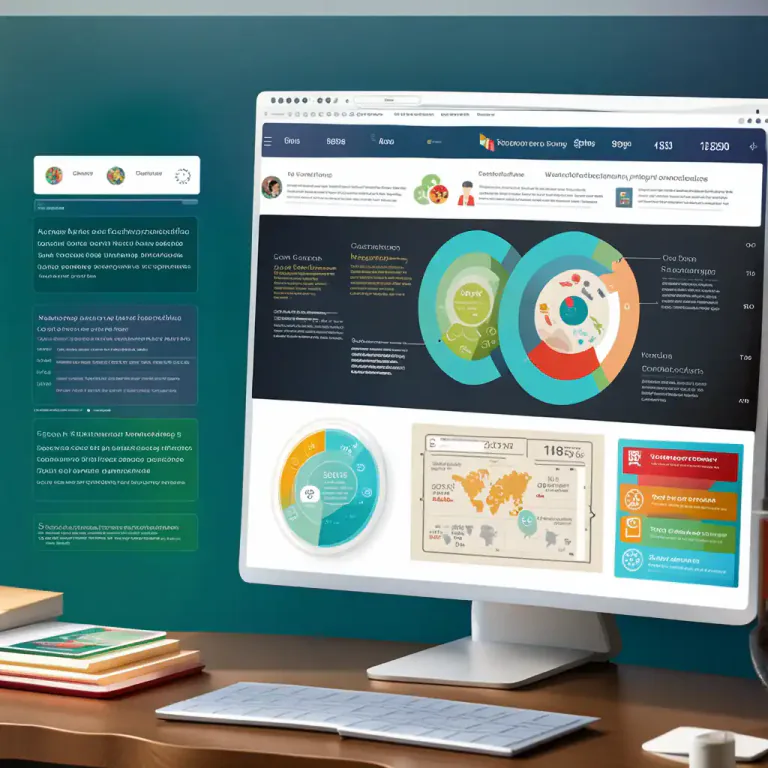Visual representation of "site" - An area on the internet where you can get information, see pictures or videos, play games, and so on.