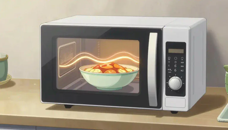 Visual representation of "microwave" - A device used for heating food quickly using a type of electromagnetic wave