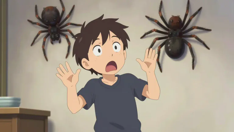 Visual representation of "eek" - A noise people make when they are scared or surprised.