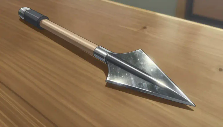 Visual representation of "arrowhead" - The pointed end of an arrow