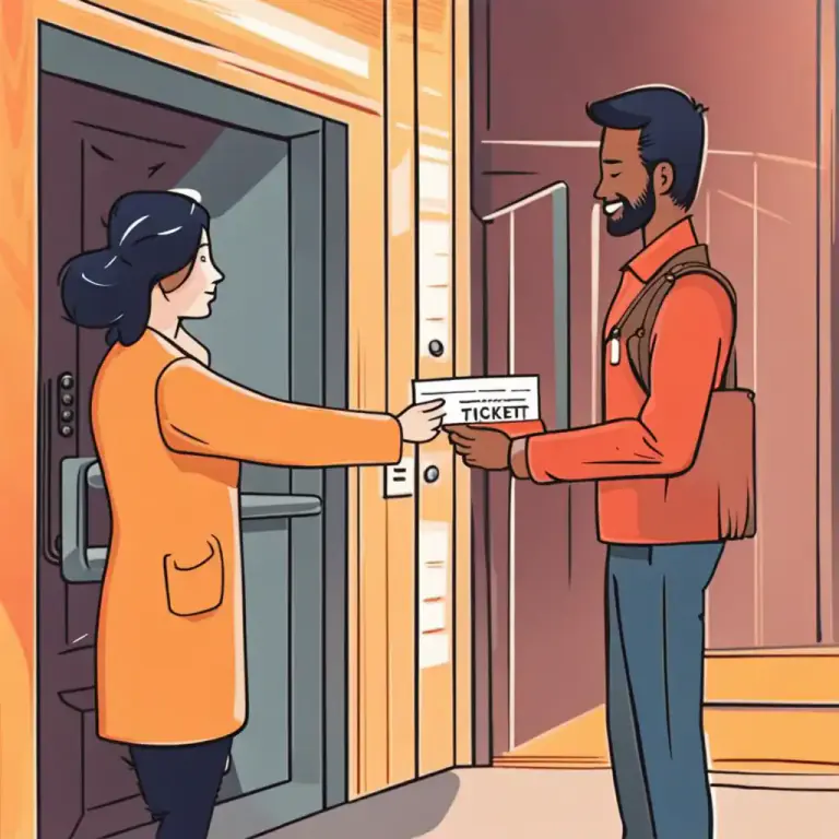 Visual representation of "admit" - To allow someone to enter a place