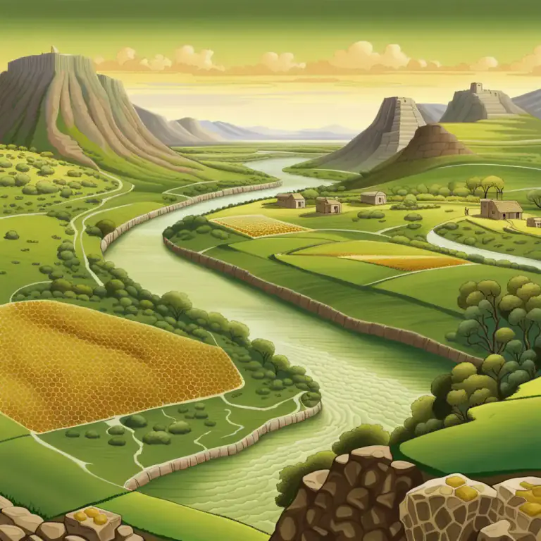 Visual representation of "the land of milk and honey" - A biblical phrase referring to the promised land