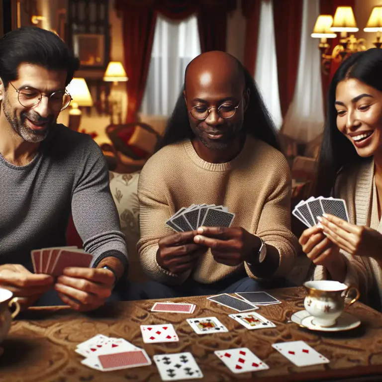 Visual representation of "scat" - A card game for 3 players.