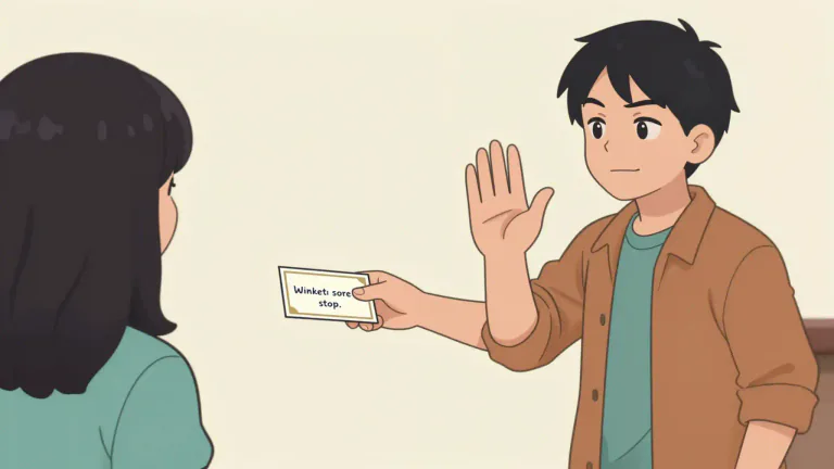 Visual representation of "rebuff" - A clear and rude refusal or rejection of someone or something.