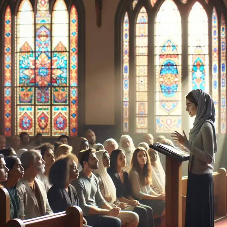 Visual representation of "ministry" - A religious service or sermon