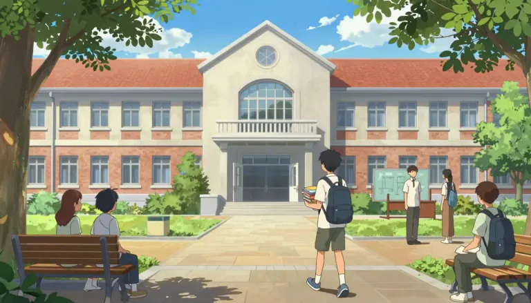 Visual representation of "college" - An educational institution where you can study after you leave school.