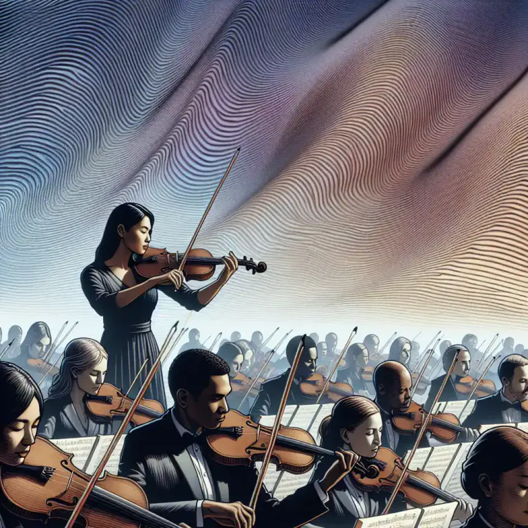 Visual representation of "diminuendo" - A decrease in loudness in a piece of music.