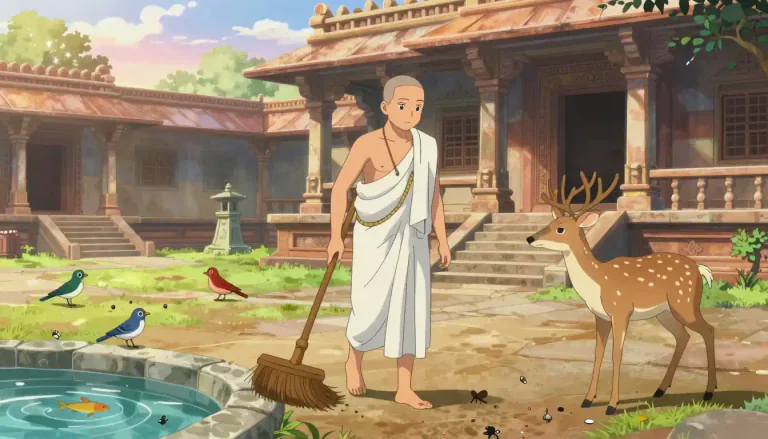 Visual representation of "jainism" - It's an ancient Indian religion that values peace, non-violence, and respect for all living beings.