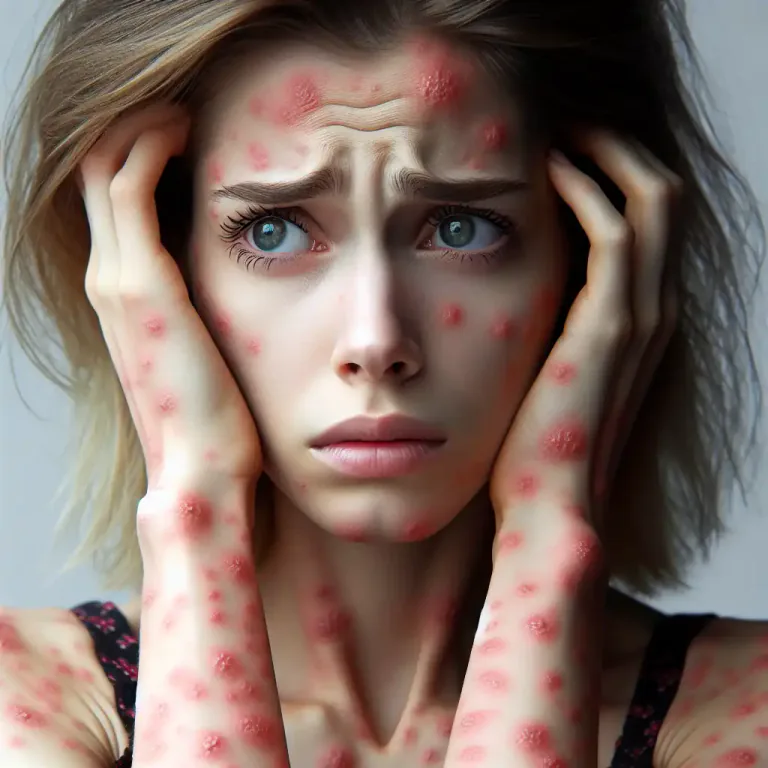 Visual representation of "eruption" - A red, painful, sometimes itchy bump on the skin