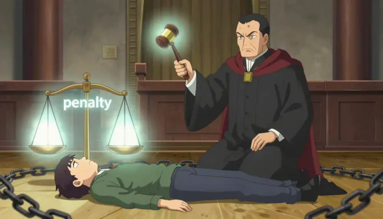Visual representation of "punitive" - Related to punishment; using punishment to correct wrong behavior.