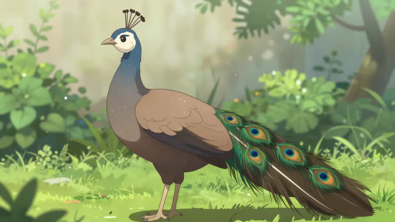 Visual representation of "peahen" - The female of a peacock