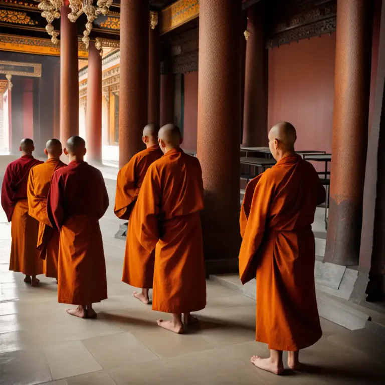Visual representation of "monastic" - A monk or a person leading a life similar to a monk.