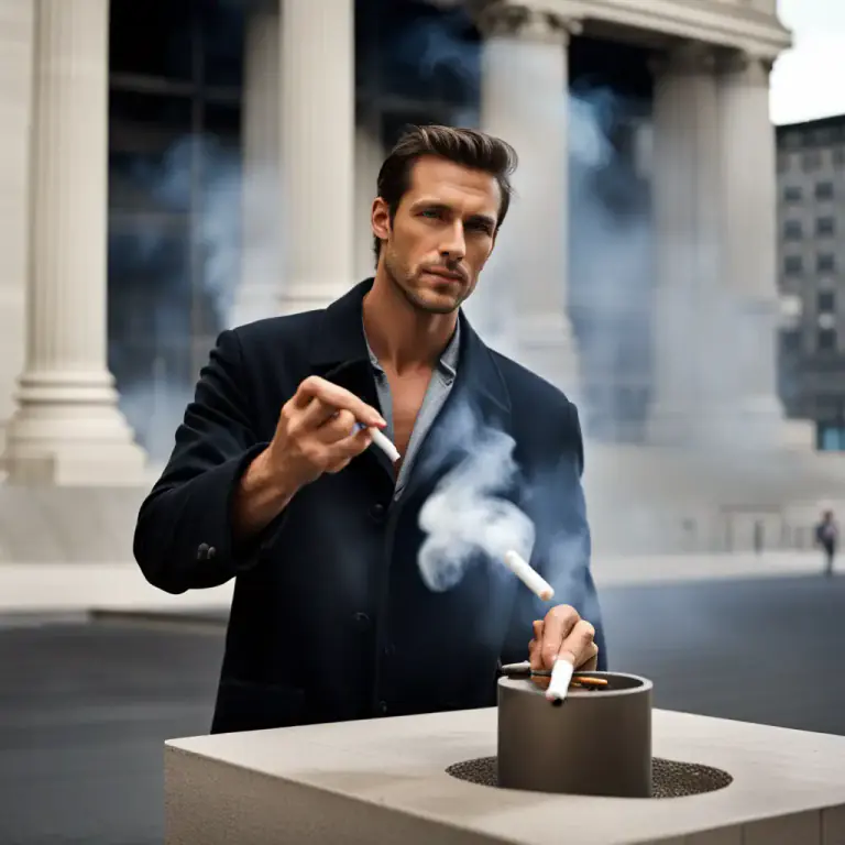 Visual representation of "butt out" - Stop smoking a cigarette or cigar