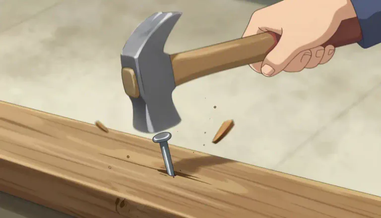 Visual representation of "tonk" - To hit or strike something, usually in a forceful manner.