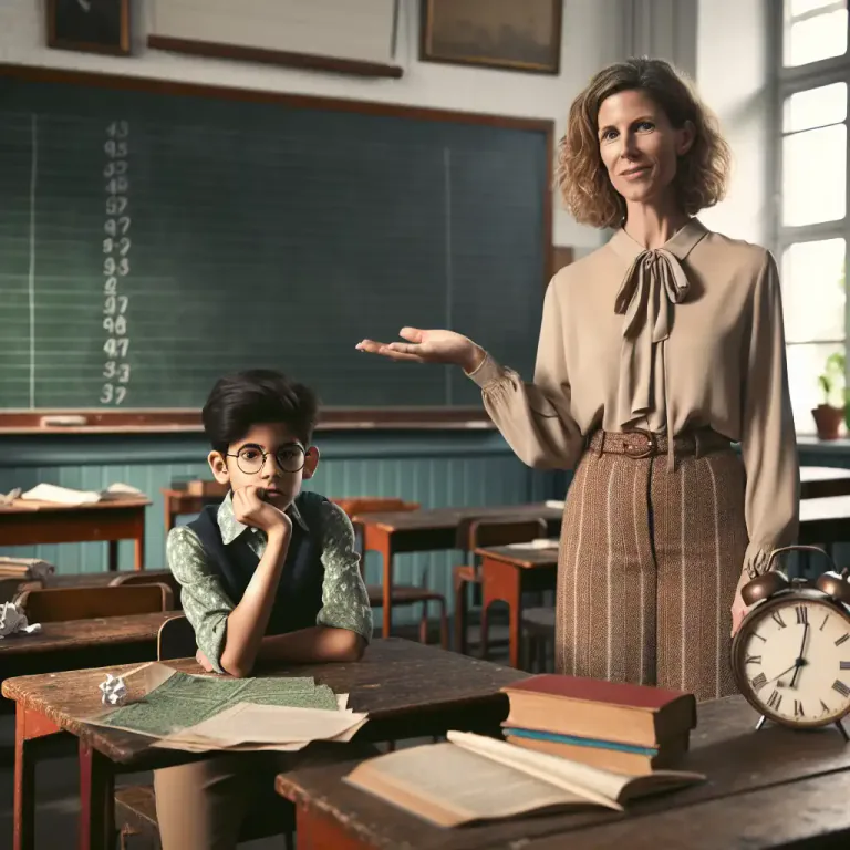Visual representation of "detain" - To keep a student in school after class hours as punishment