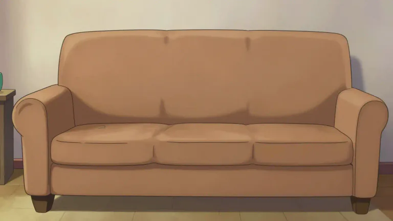 Visual representation of "settee" - A long seat for more than one person, usually with a back and arms.