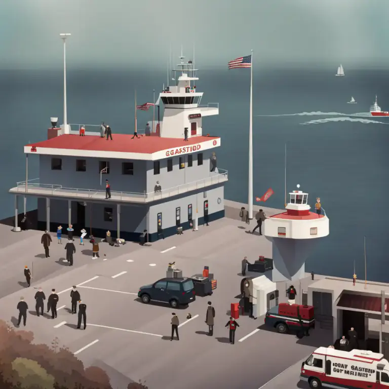 Visual representation of "coastguard" - A station or building used by the coastguards.