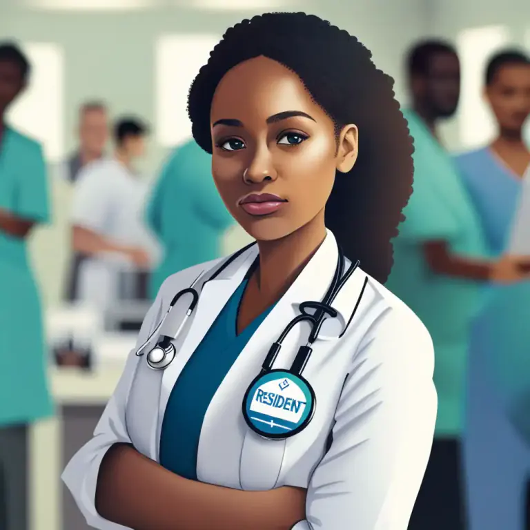 Visual representation of "resident" - A medical graduate engaged in specialized practice under supervision in a hospital.