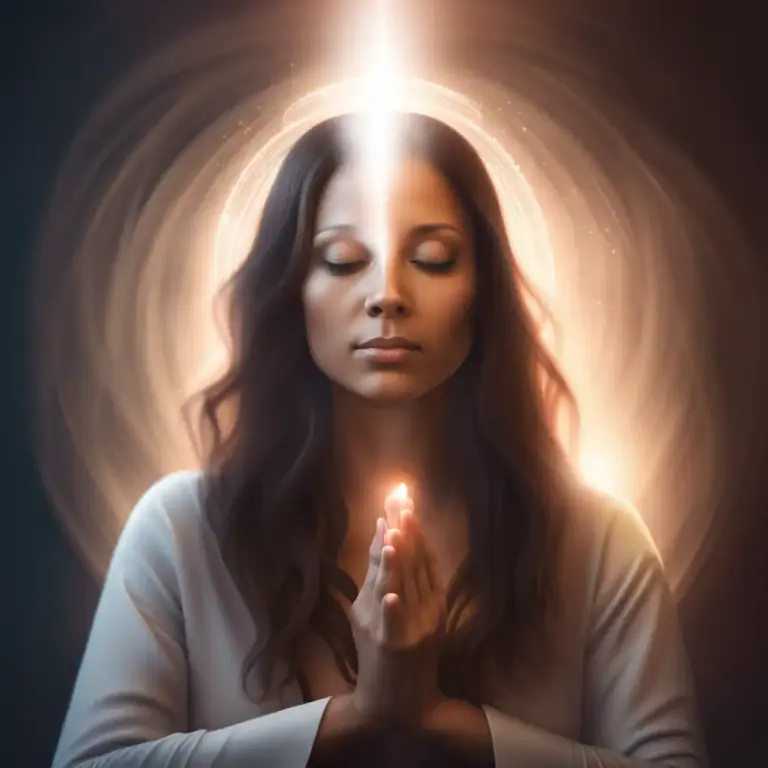 Visual representation of "presence" - In spirituality, the state of being present with the Divine or Supreme Being