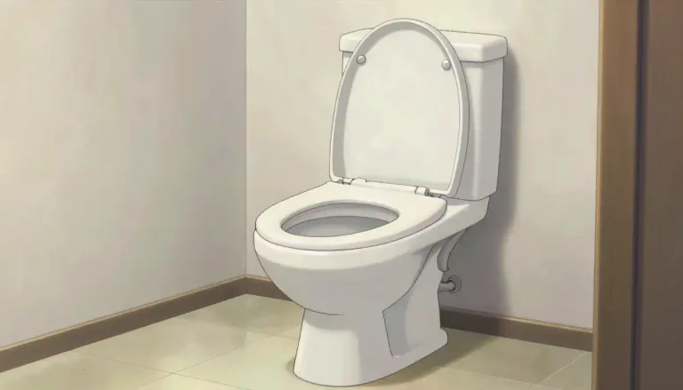 Visual representation of "toilet" - A large bowl connected to a pipe designed for sitting on or standing over in a bathroom.