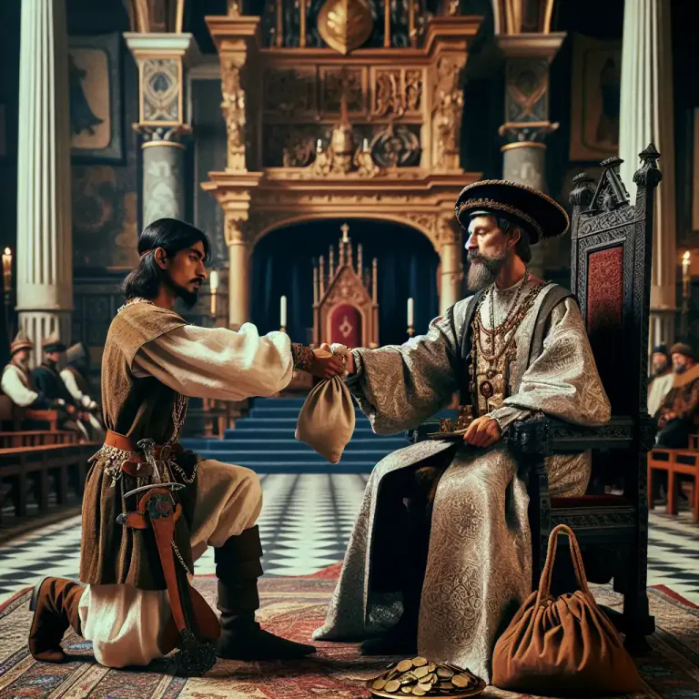 Visual representation of "reprise" - In legal terms, it refers to the yearly rent or fee paid by a vassal to a lord in the medieval period.