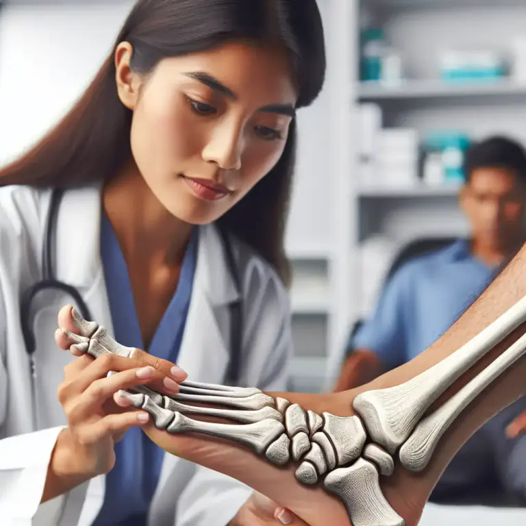 Visual representation of "metatarsal" - Relating to the metatarsus, the middle part of the foot in humans and the raised part of the foot in animals.