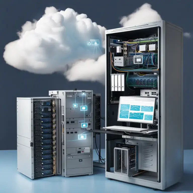 Visual representation of "hybrid" - In computing, a system that combines two or more different technologies