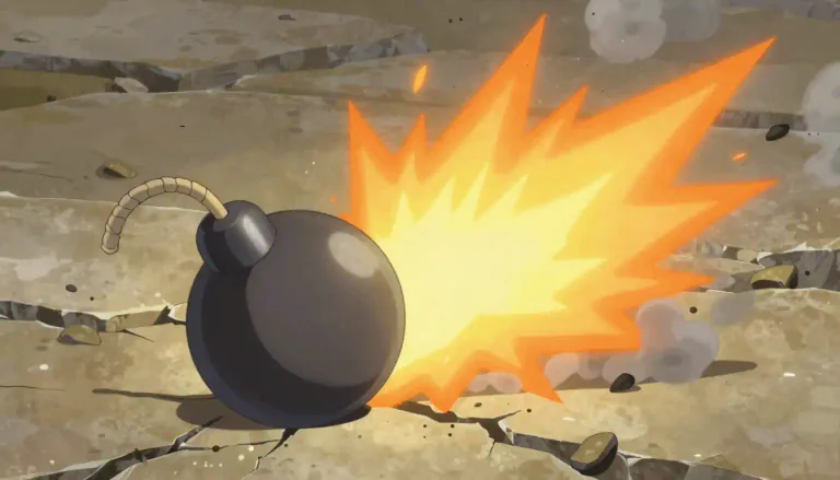 Visual representation of "bomb" - An explosive device used for destruction or harm