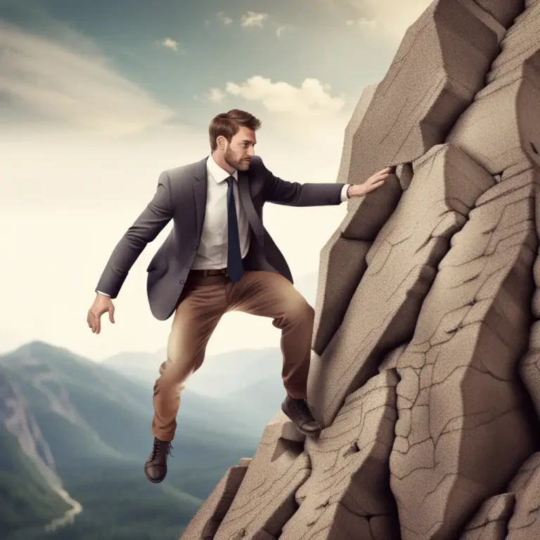 Visual representation of "claw" - Strive to obtain something with difficulty