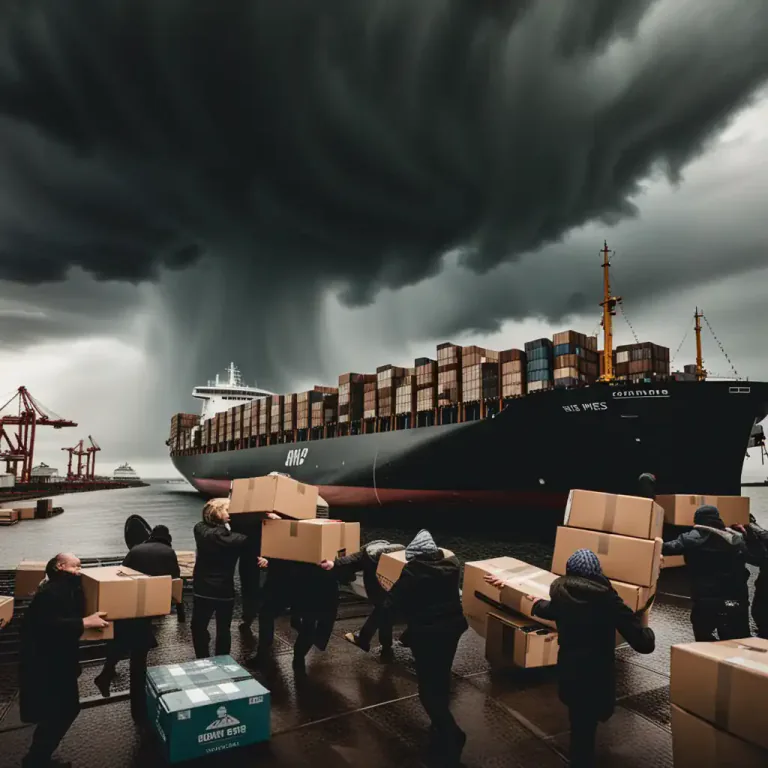 Visual representation of "take something on board" - To literally or figuratively load goods or passengers onto a ship, aircraft or vehicle